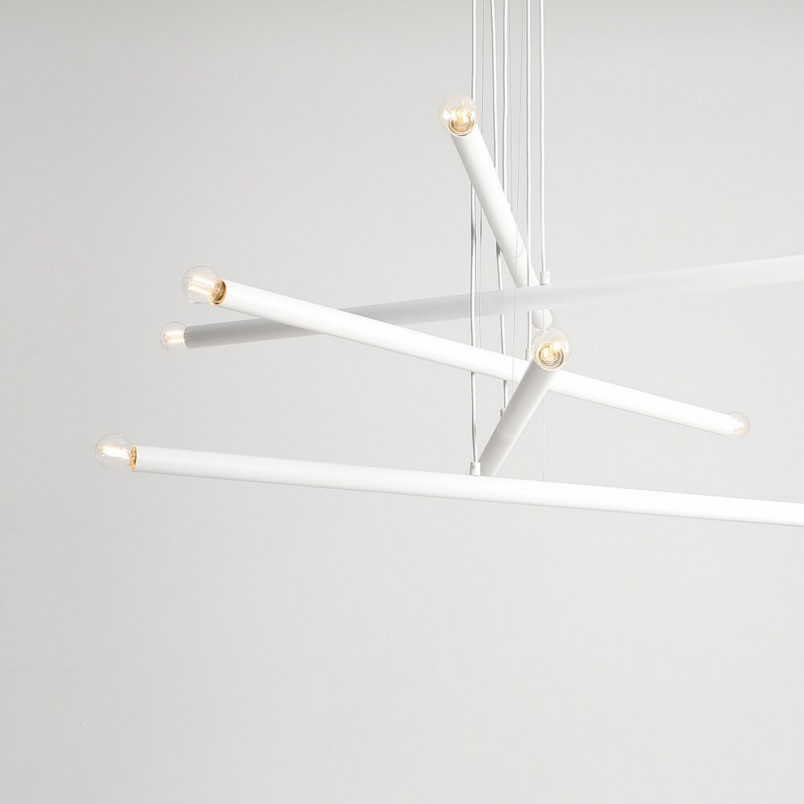 Lampa Tubo X 100cm biała Aldex - Designerski Żyrandol | Aldex