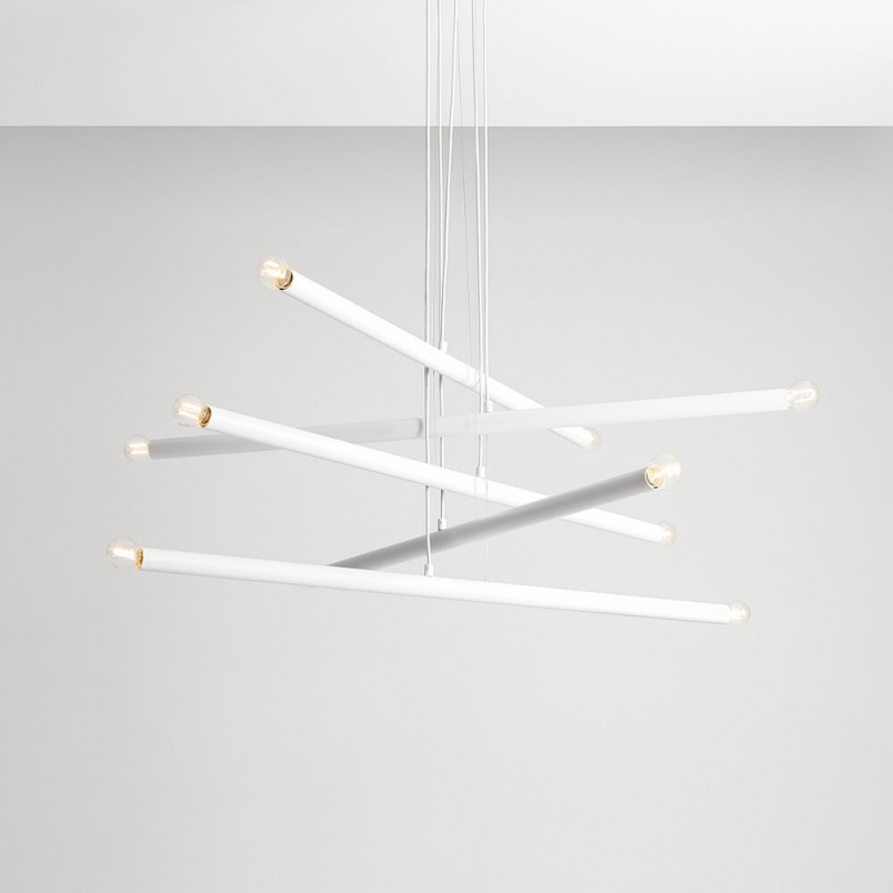 Lampa Tubo X 100cm biała Aldex - Designerski Żyrandol | Aldex