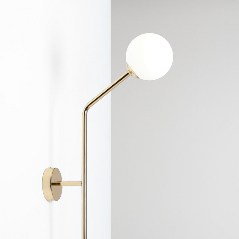 Kinkiet Aldex Pure Gold: 2 szklane kule - Luksus i styl
