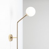 Kinkiet Aldex Pure Gold: 2 szklane kule - Luksus i styl