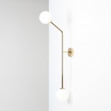 Kinkiet Aldex Pure Gold: 2 szklane kule - Luksus i styl