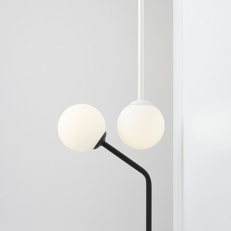 Lampa podłogowa szklana Pure Black | Aldex - Elegancki design