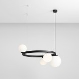 Lampa wisząca Garda Black Ring IV - Aldex | Szklane kule