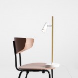Lampy na biurko | Lampa biurkowa Trevo biało-mosiężna Aldex