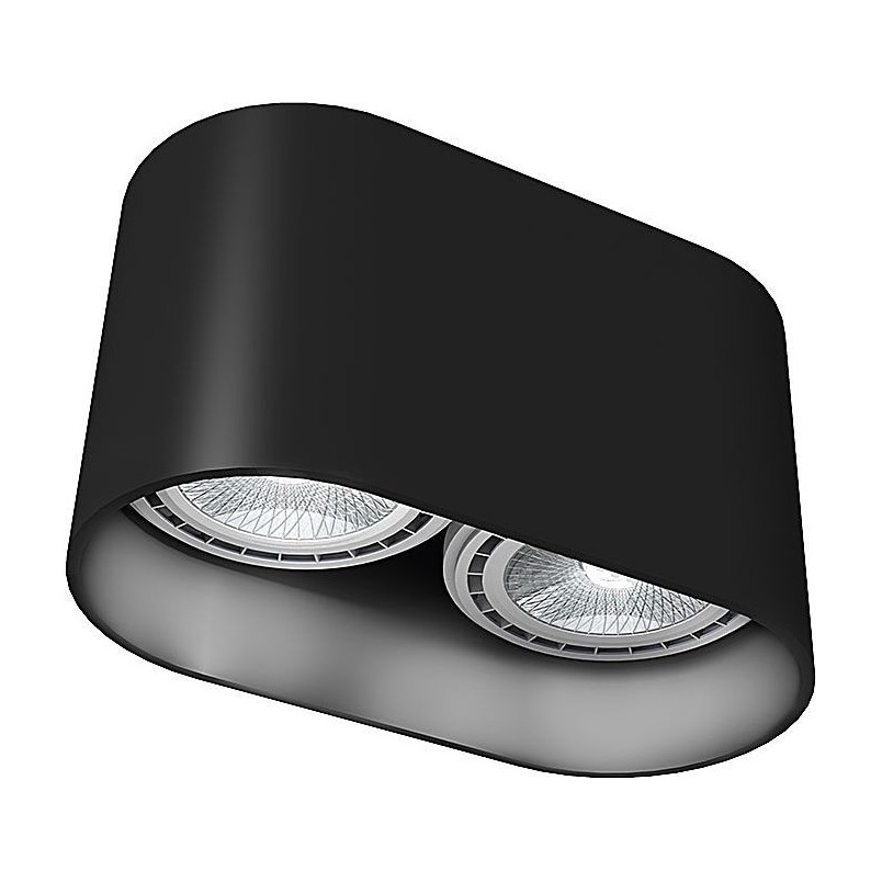 Lampa spot podwójna Oval czarna Nowodvorski | Nowoczesne oświetlenie