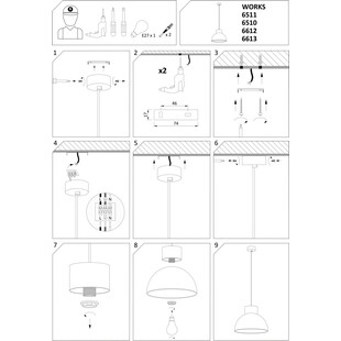Lampa Wisząca Industrialna Works Czarna | Nowodvorski