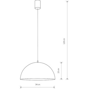 Lampa Wisząca Industrialna Hemisphere Rust - Nowodvorski | Cena 239 PLN