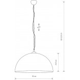 Lampa wisząca industrialna Hemisphere Rust | Nowodvorski