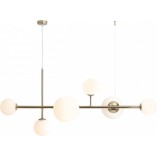 Lampa Wisząca Dione | Szklane Kule Biało-Złote | Aldex