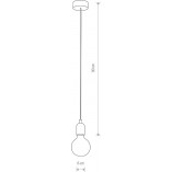 Lampa wisząca czarna "Żarówka" Silicone - Nowodvorski