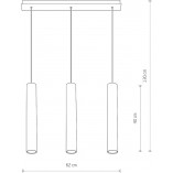 Lampa wisząca Eye 3 biała Nowodvorski | Nowoczesny Design