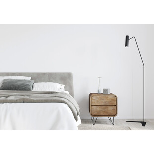 Lampa podłogowa czarna Nowodvorski Eye Super | Minimalistyczny design