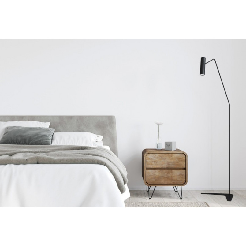 Lampa podłogowa czarna Nowodvorski Eye Super | Minimalistyczny design
