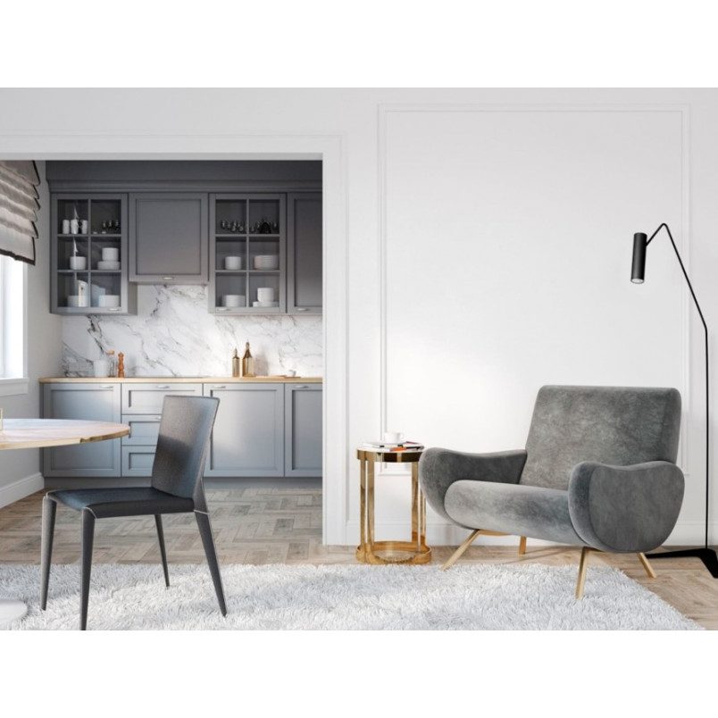 Lampa podłogowa czarna Nowodvorski Eye Super | Minimalistyczny design