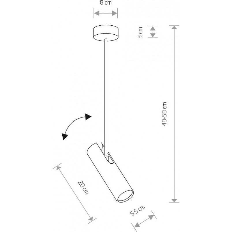 Lampa Sufitowa Tuba Minimalistyczna Eye - Nowodvorski