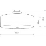 Plafon okrągły Viviane 50cm czarny | Nowodvorski