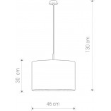 Lampa wisząca Alice czarno-złota | Nowodvorski - 46cm
