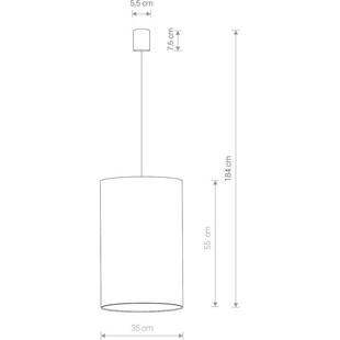 Lampa wisząca welurowa Barrel Velvet różowa | Nowodvorski