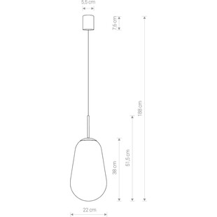 Lampa wisząca szklana Pear | Nowodvorski - Elegancki design