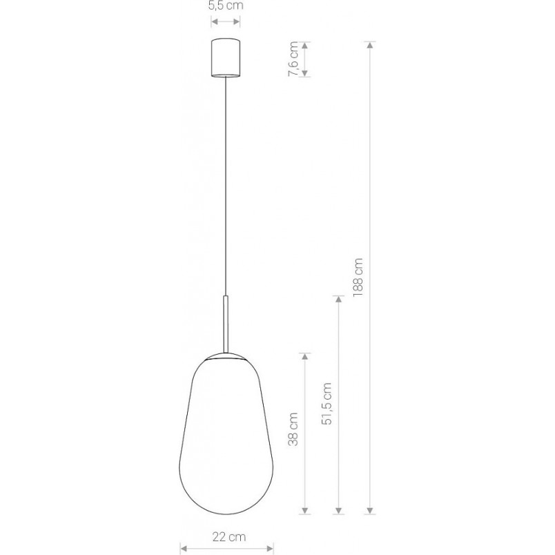 Lampa wisząca szklana Pear | Nowodvorski - Elegancki design