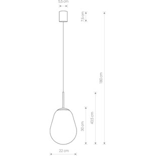 Lampa Wisząca Szklana Pear | Nowodvorski - Eleganckie Oświetlenie