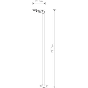 Lampa zewnętrzna Pathway LED Nowodvorski | Czarna, 198cm
