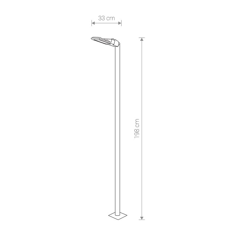 Lampa zewnętrzna Pathway LED Nowodvorski | Czarna, 198cm