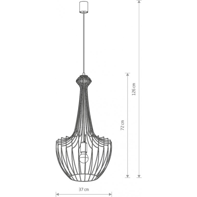 Lampa wisząca glamour Luksor czarna | Nowodvorski