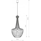 Lampa wisząca glamour Luksor czarna | Nowodvorski