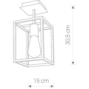 Plafon druciany industrialny Crate Czarny marki Nowodvorski