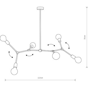 Lampa sufitowa loft Twig VI | Nowodvorski | 113cm