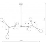 Lampa sufitowa loft Twig VI | Nowodvorski | 113cm