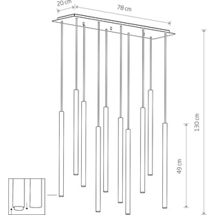 Lampa wiszące tuby Laser 78 Czarna marki Nowodvorski