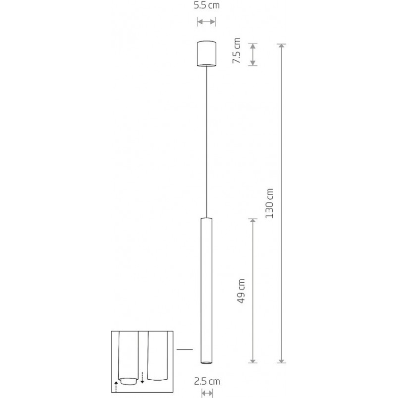 Lampa wisząca tuba czarna Nowodvorski - Minimalizm i styl