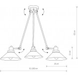 Lampa Sufitowa Techno III | Loftowa, Czarna | Nowodvorski