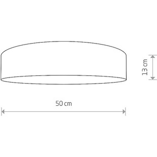 Plafon okrągły z abażurem Turda 50 Szara marki Nowodvorski