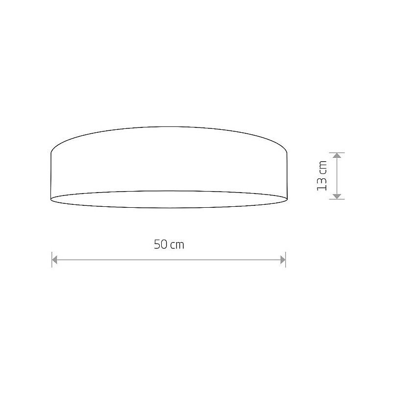 Plafon Turda 50cm szary Nowodvorski - Eleganckie oświetlenie
