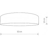 Plafon Turda 50cm szary Nowodvorski - Eleganckie oświetlenie