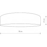 Plafon Okrągły Biały Turda 78cm - Nowodvorski | Lampa