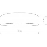 Plafon Turda Złoty 65cm | Nowodvorski - Lampa Materiałowa