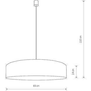 Lampa wisząca szara Croco | Nowodvorski - 65cm