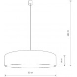 Lampa wisząca szara Croco | Nowodvorski - 65cm