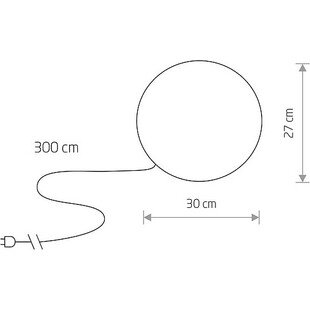 Lampa Ogrodowa Kula Cumulus 30cm Biała - Nowodvorski