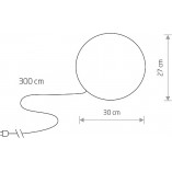 Lampa Ogrodowa Kula Cumulus 30cm Biała - Nowodvorski