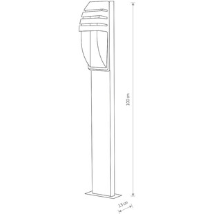 Lampa zewnętrzna Mistral I szara 100cm - Nowodvorski