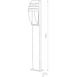 Lampa zewnętrzna Mistral I szara 100cm - Nowodvorski