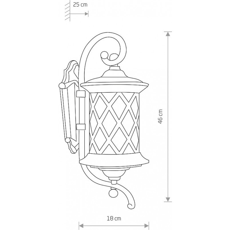 Kinkiet zewnętrzny retro Lantern brązowy | Nowodvorski