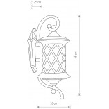 Kinkiet zewnętrzny retro Lantern brązowy | Nowodvorski
