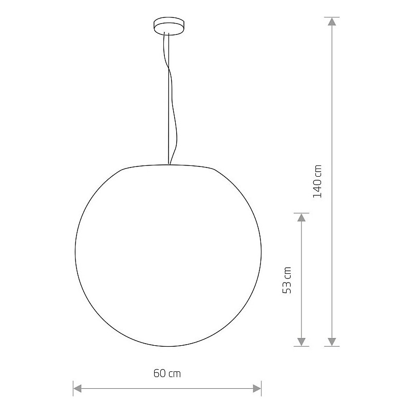 Lampa wisząca Cumulus 60cm biała | Nowodvorski - Ogród