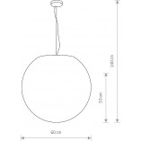Lampa wisząca Cumulus 60cm biała | Nowodvorski - Ogród